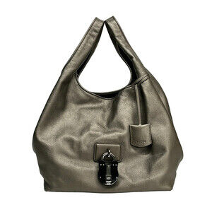 Loewe Calle Gray Beige Leather Tote Bag #354131L67B